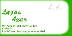 lajos auer business card